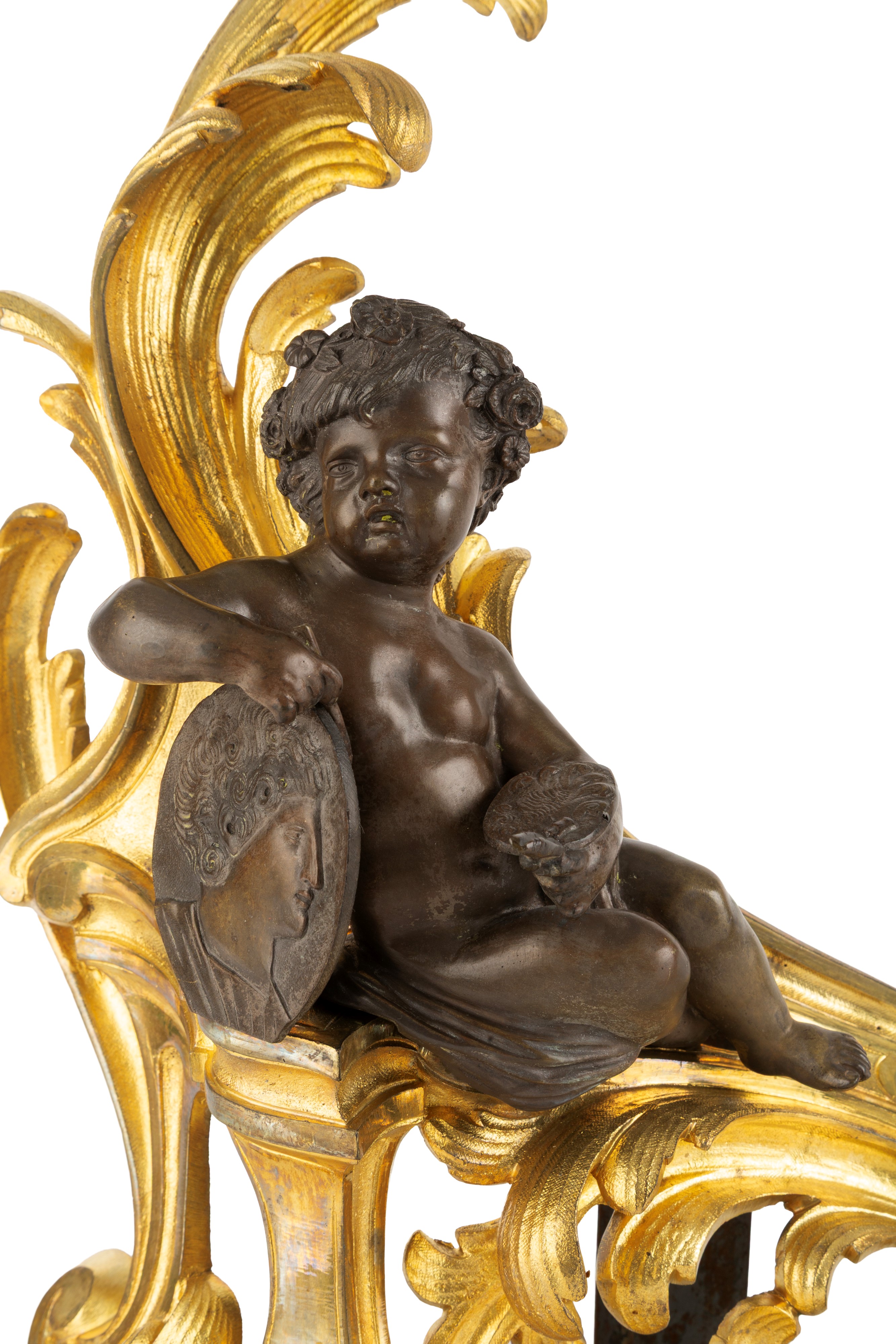 Elementi di decorazione con sculture "ALLEGORIE DELLE ARTI"
