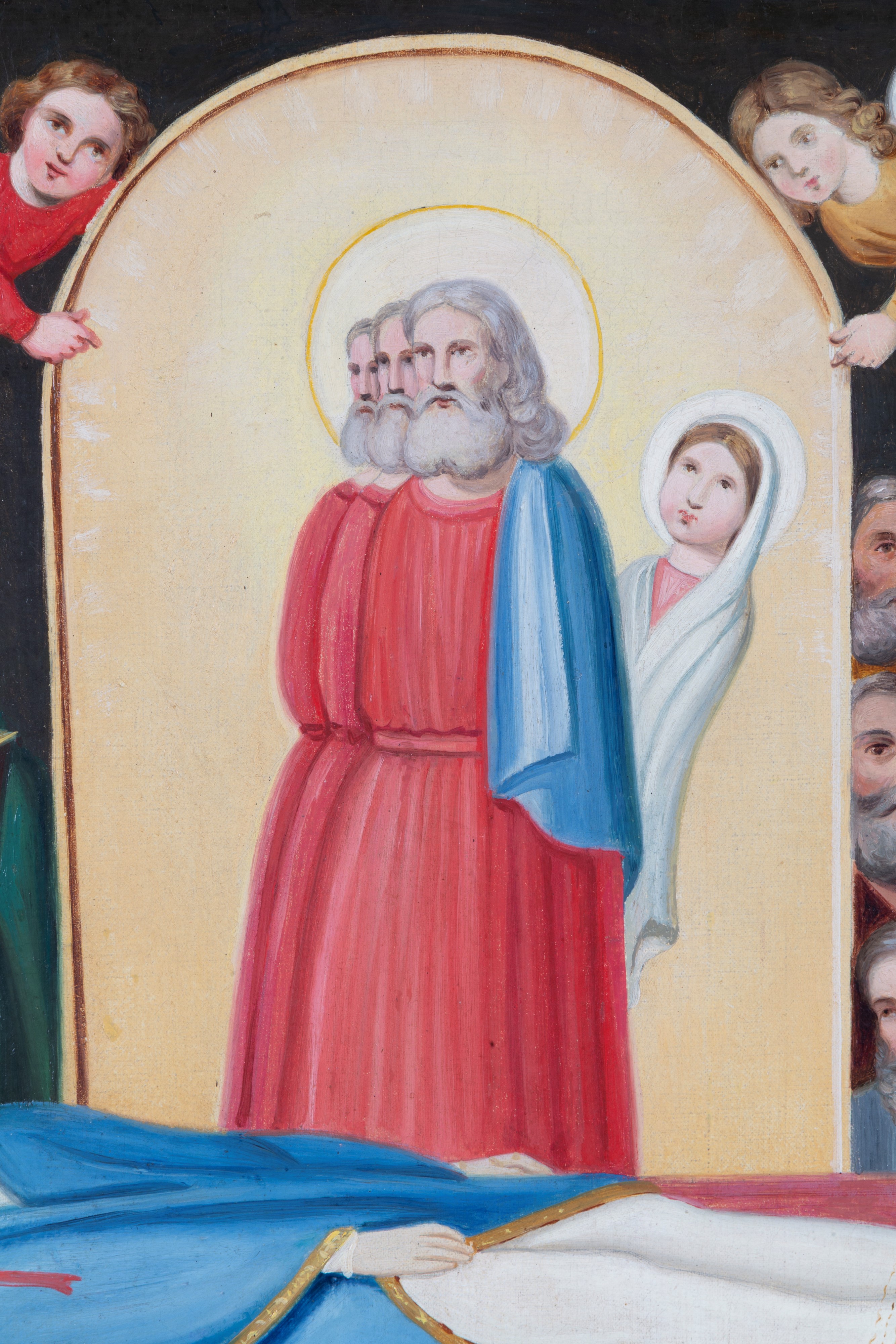 Autore sconosciuto, Dormitio Virginis, olio su tela