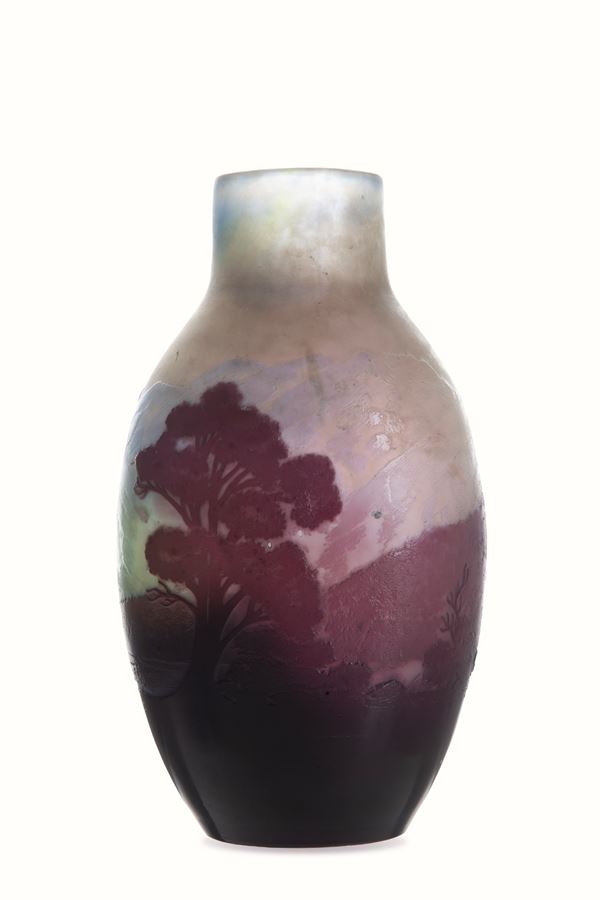 EMILE GALLE' - Etched glass jar