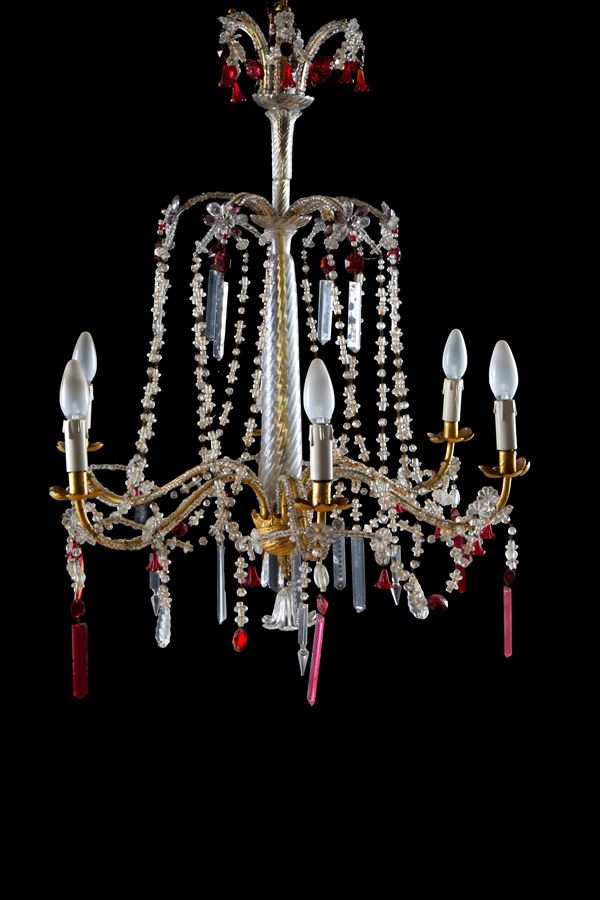 Beaded chandelier