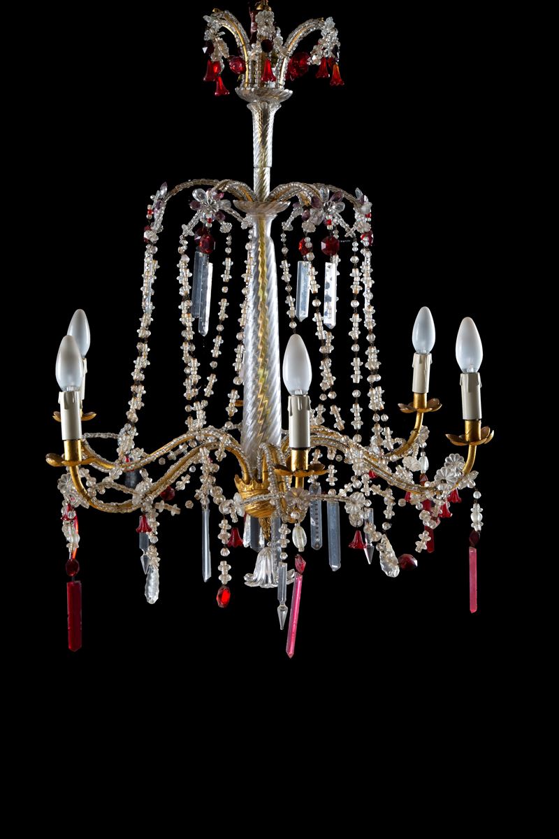Lampadario con Perline