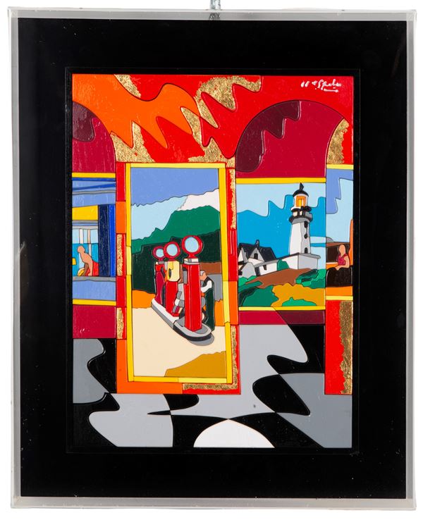 UGO NESPOLO - Acrylic “GAS STATION”