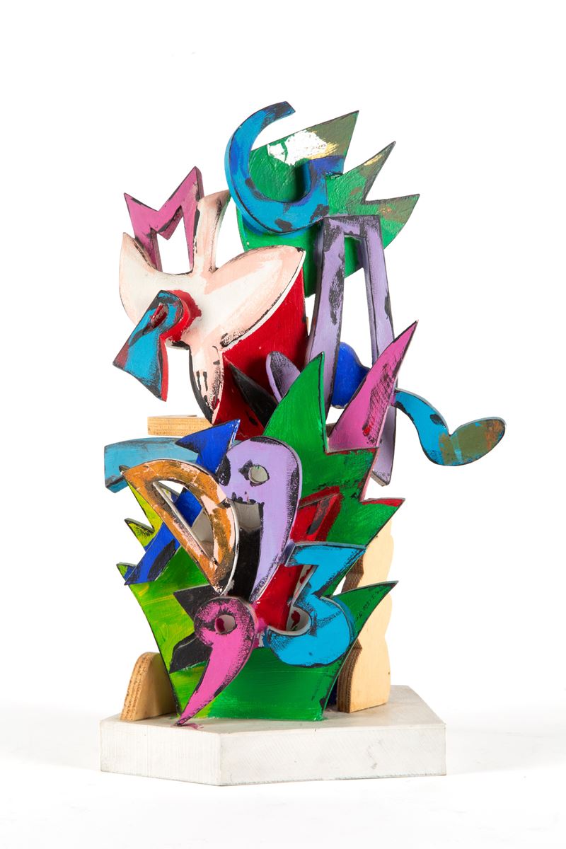 Ugo Nespolo - Scultura "numeri in Movimento"