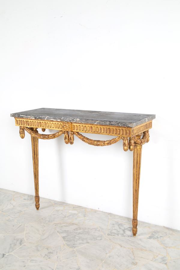 Console table with marble top