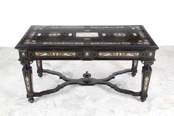 FERDINANDO POGLIANI - Ivory inlaid table