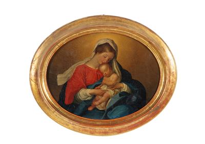 Autore ignoto, Madonna con Bambino, olio su tela