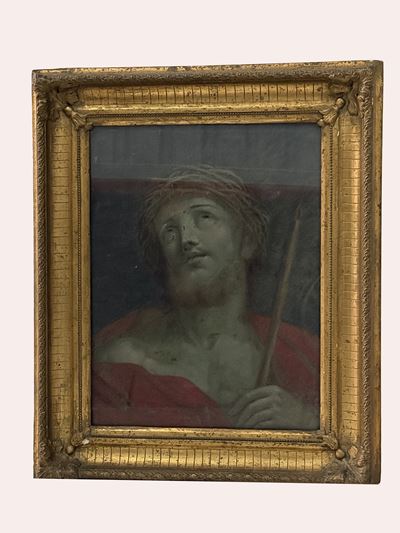 Cristo Coronatodi Spine, dipinto sotto vetro XVII secolo
