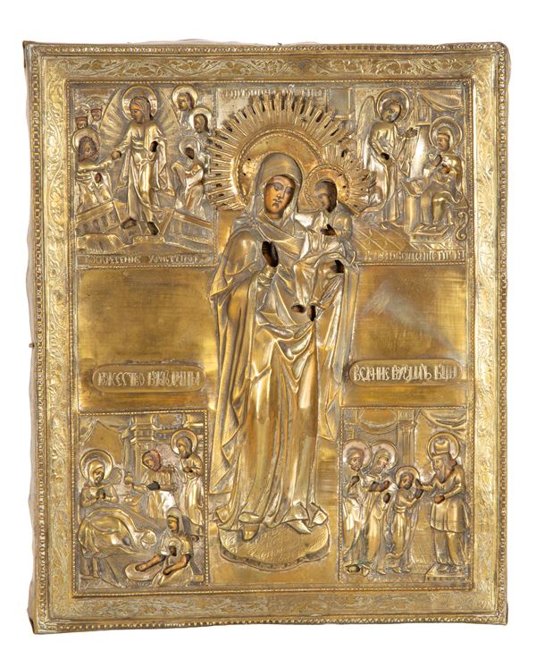 Icon with "MADONNA WITH CHILD"