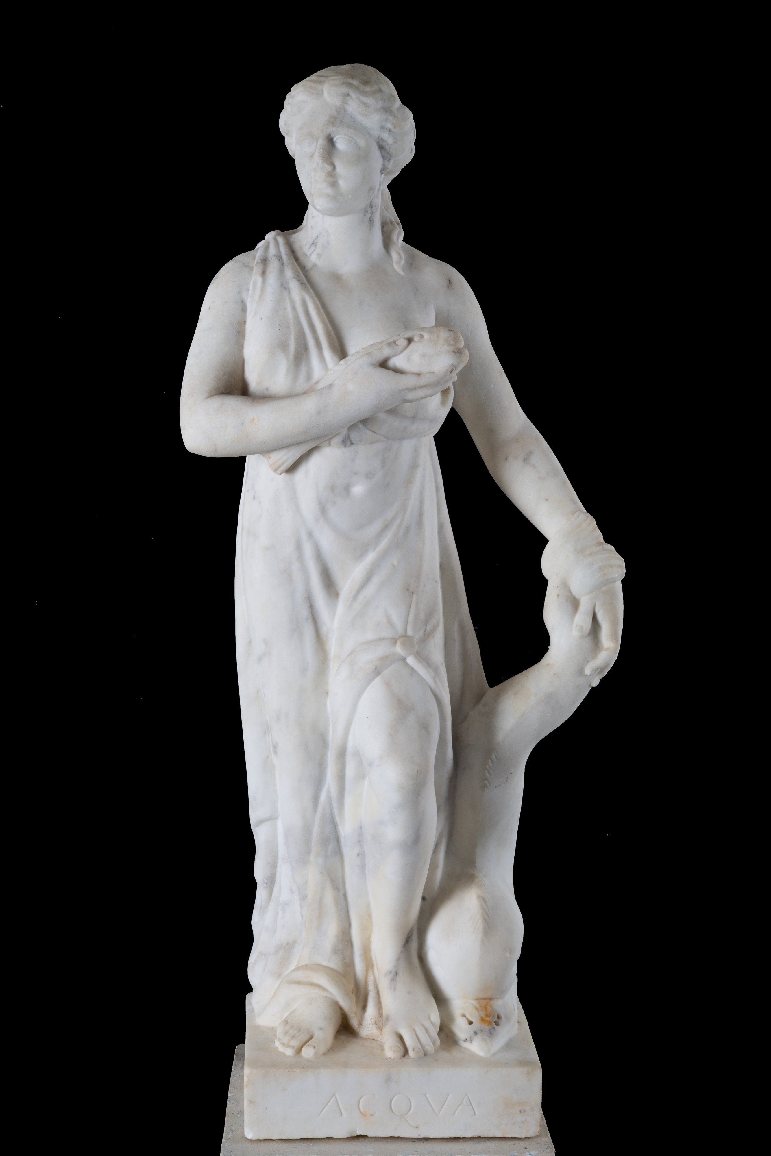 Scultore del XIX secolo, Allegoria dell'acqua, scultura in marmo