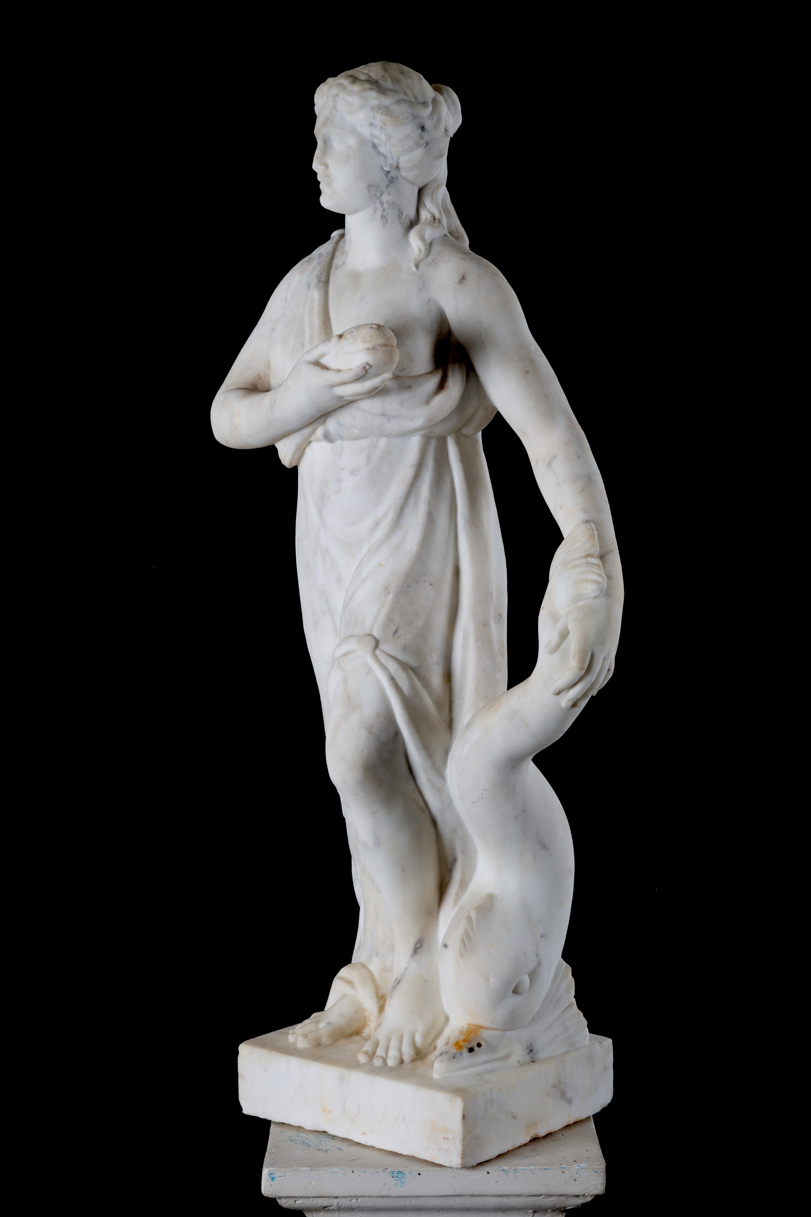 Scultore del XIX secolo, Allegoria dell'acqua, scultura in marmo