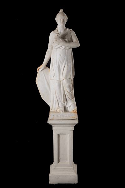 Scultore del XIX secolo, Scultura in marmo 'Minerva'
