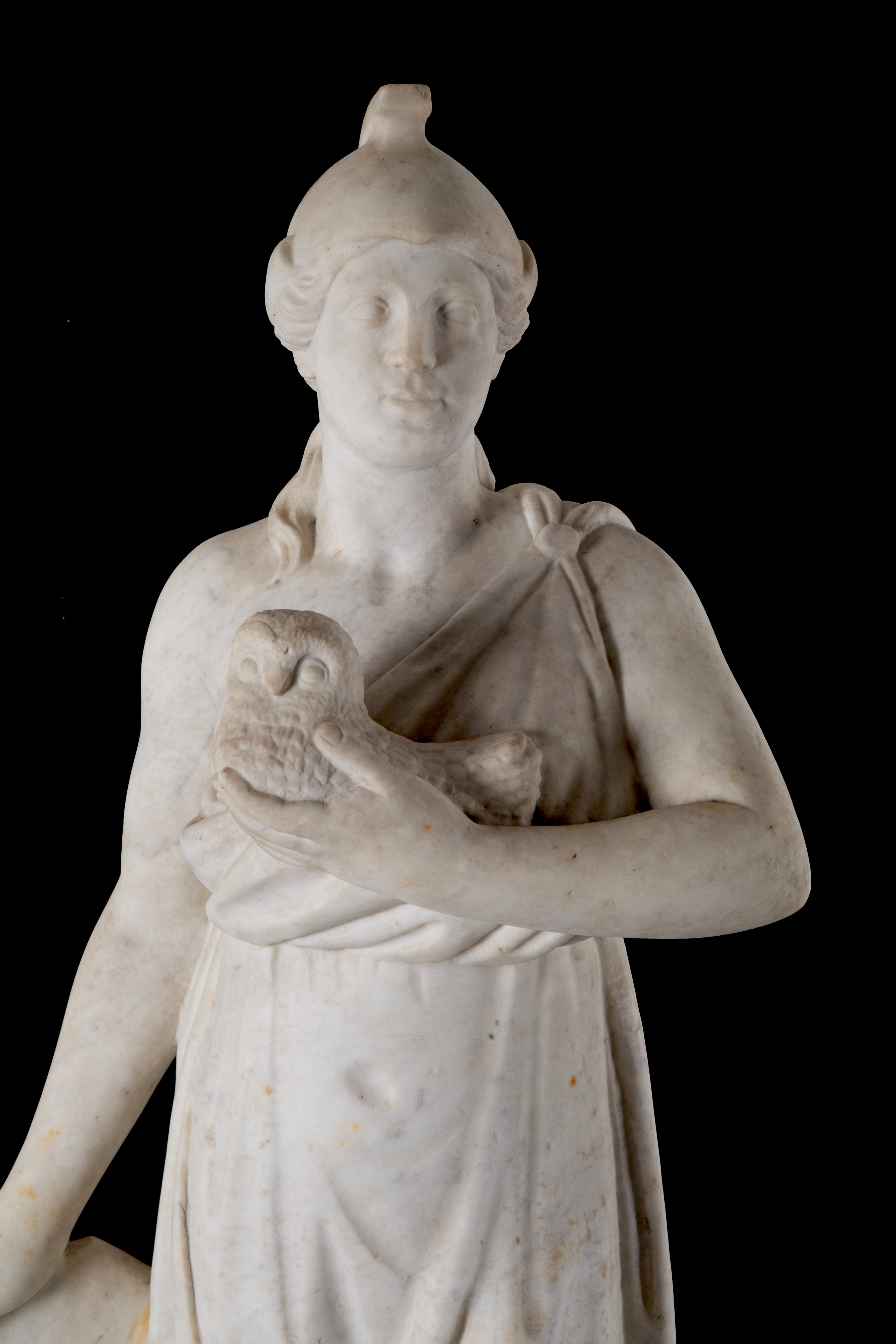 Scultore del XIX secolo, Scultura in marmo 'Minerva'