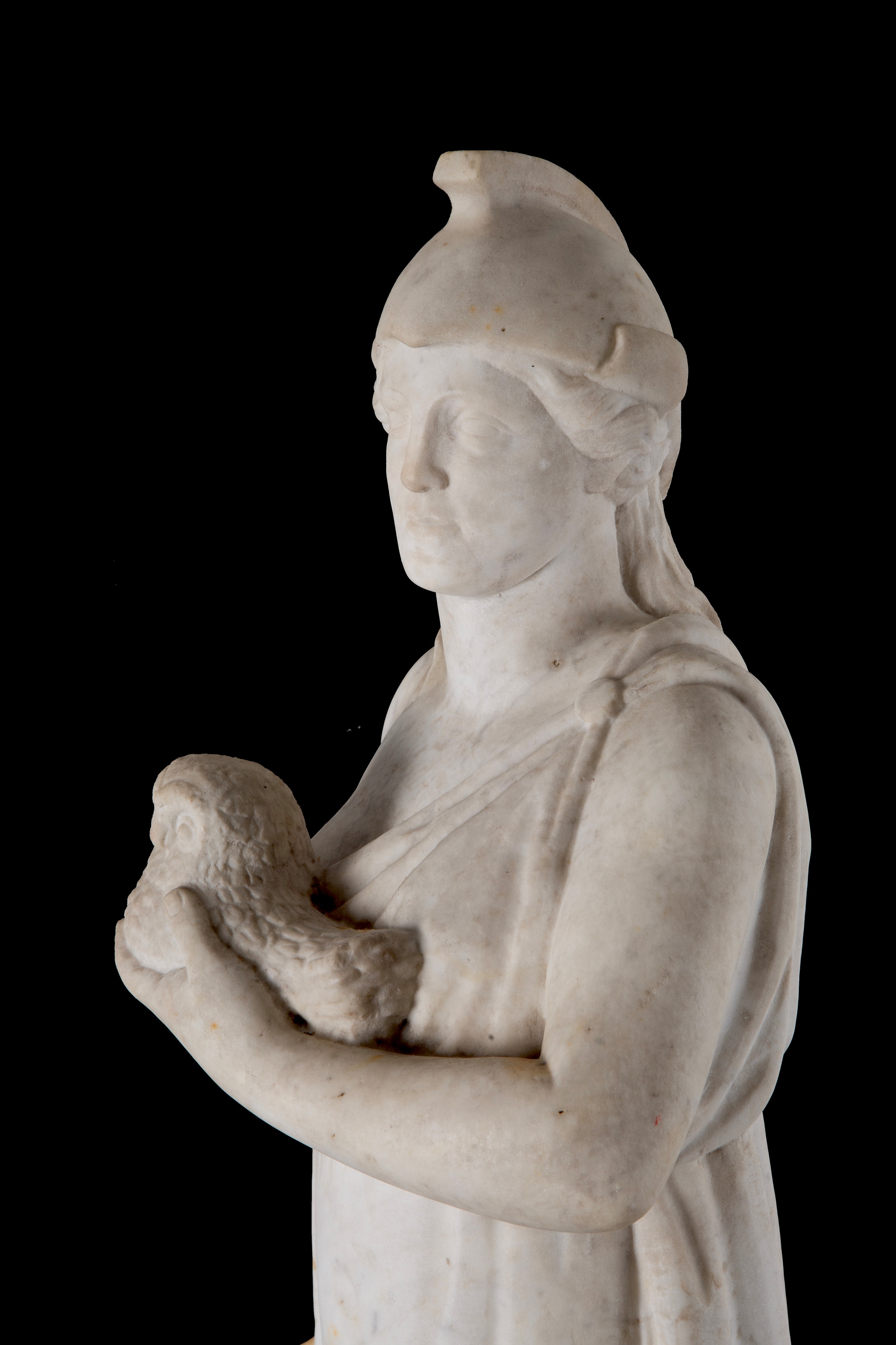 Scultore del XIX secolo, Scultura in marmo 'Minerva'