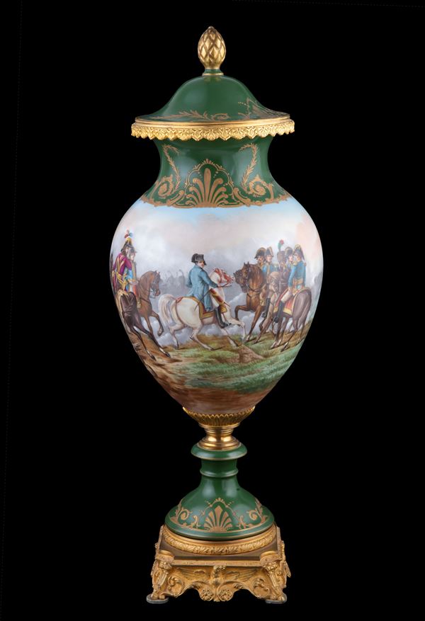 Sevres porcelain vase