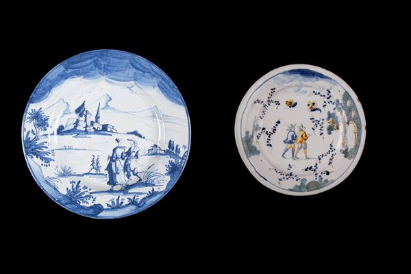 Two ceramic plates. Savona