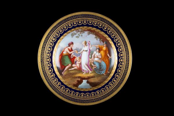 Porcelain plate "THE JUDGMENT OF PARIS". Vienna