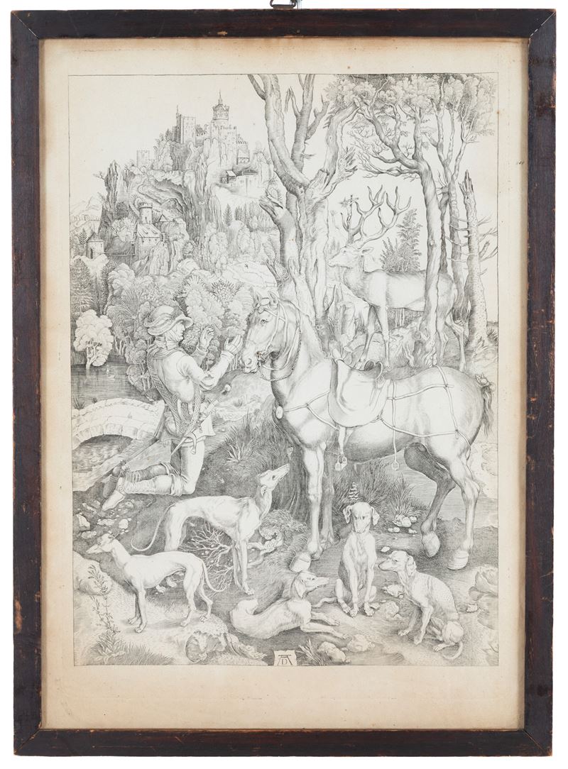 Albrecht Durer - Incisione 'sant'eustachio Generale Romano'