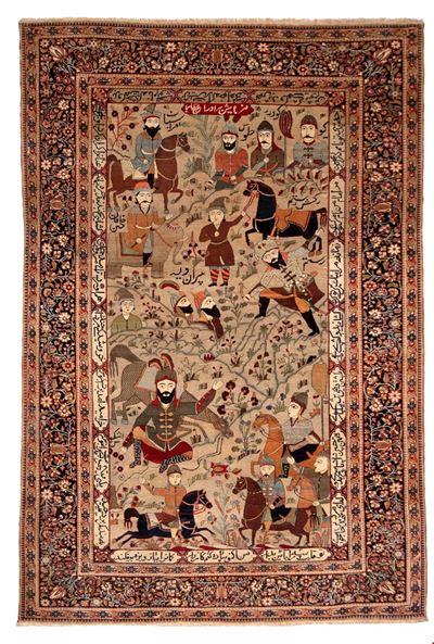 Tappeto Kashan. Firmato Attarha. Persia