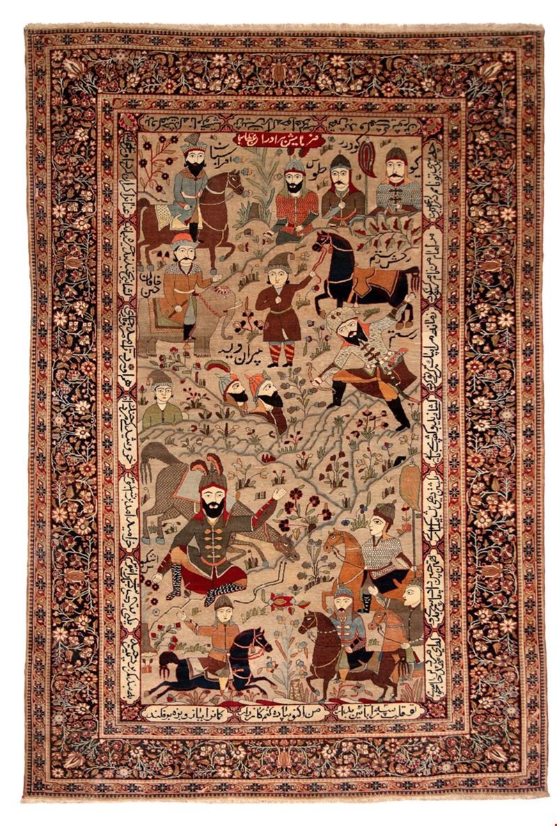 Tappeto Kashan. Firmato Attarha. Persia