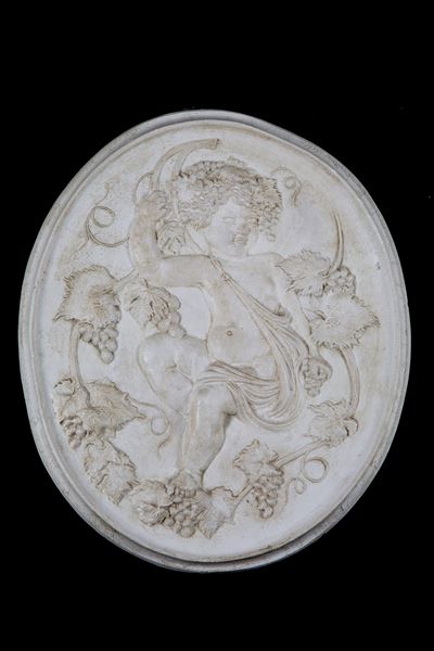 Placca in gesso raffigurante Bacchus, fine XIX secolo