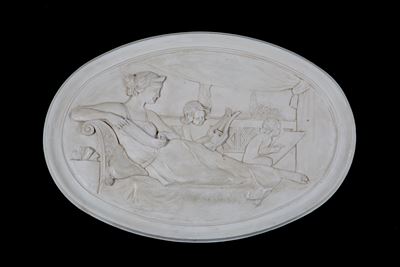 Placca neoclassica in gesso, Scena neoclassica