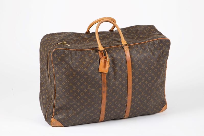 Louis Vuitton, Valigia Sirius, Pelletteria con manico e cinghie in pelle marrone chiaro