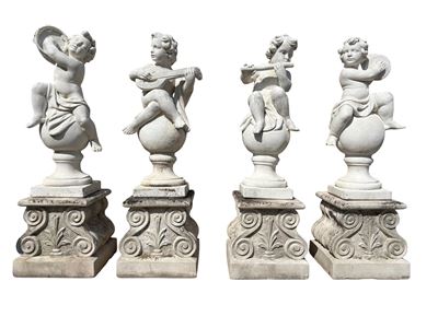 Scultore contemporaneo, Quattro sculture 'STAGIONI', agglomerato di pietra