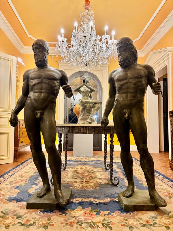 Pair of sculptures "BRONZI DI RIACE"