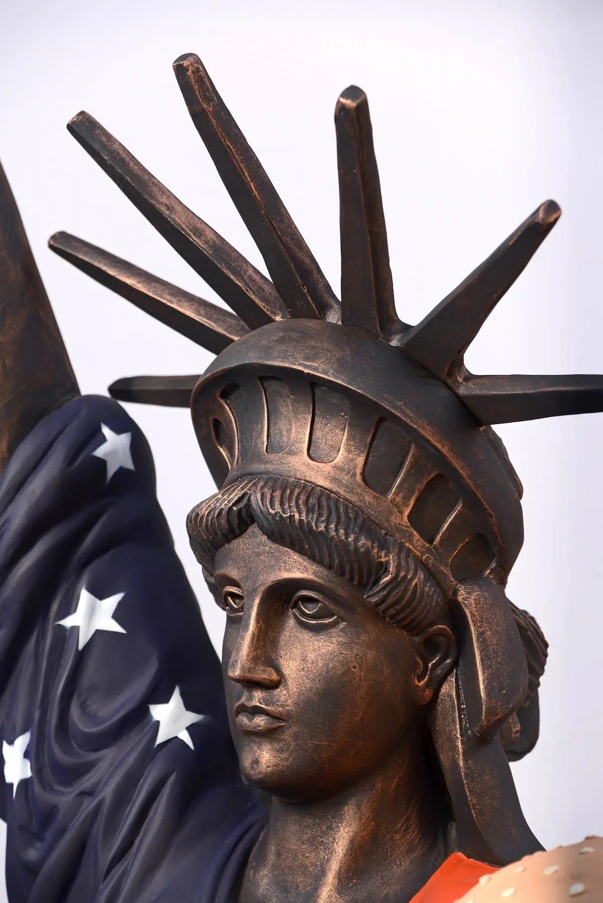 Statua della Libertà, scultura in fibra di vetro con struttura interna in acciaio