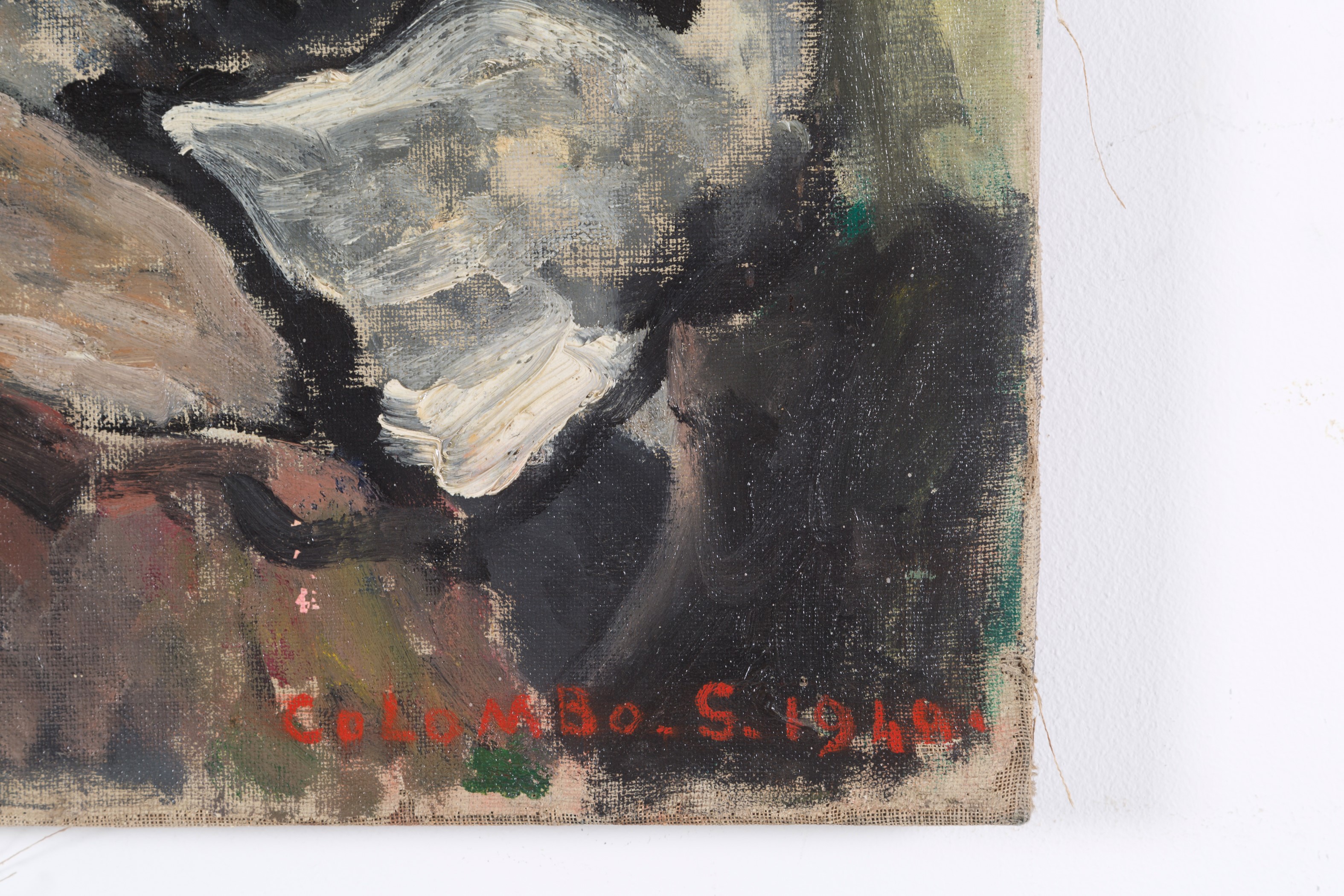 G. Colombo, Ritratto di signora, olio su tela