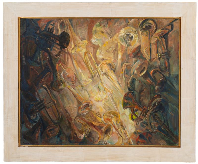 Francoise Landowski-caillet - Dipinto "suonatori"