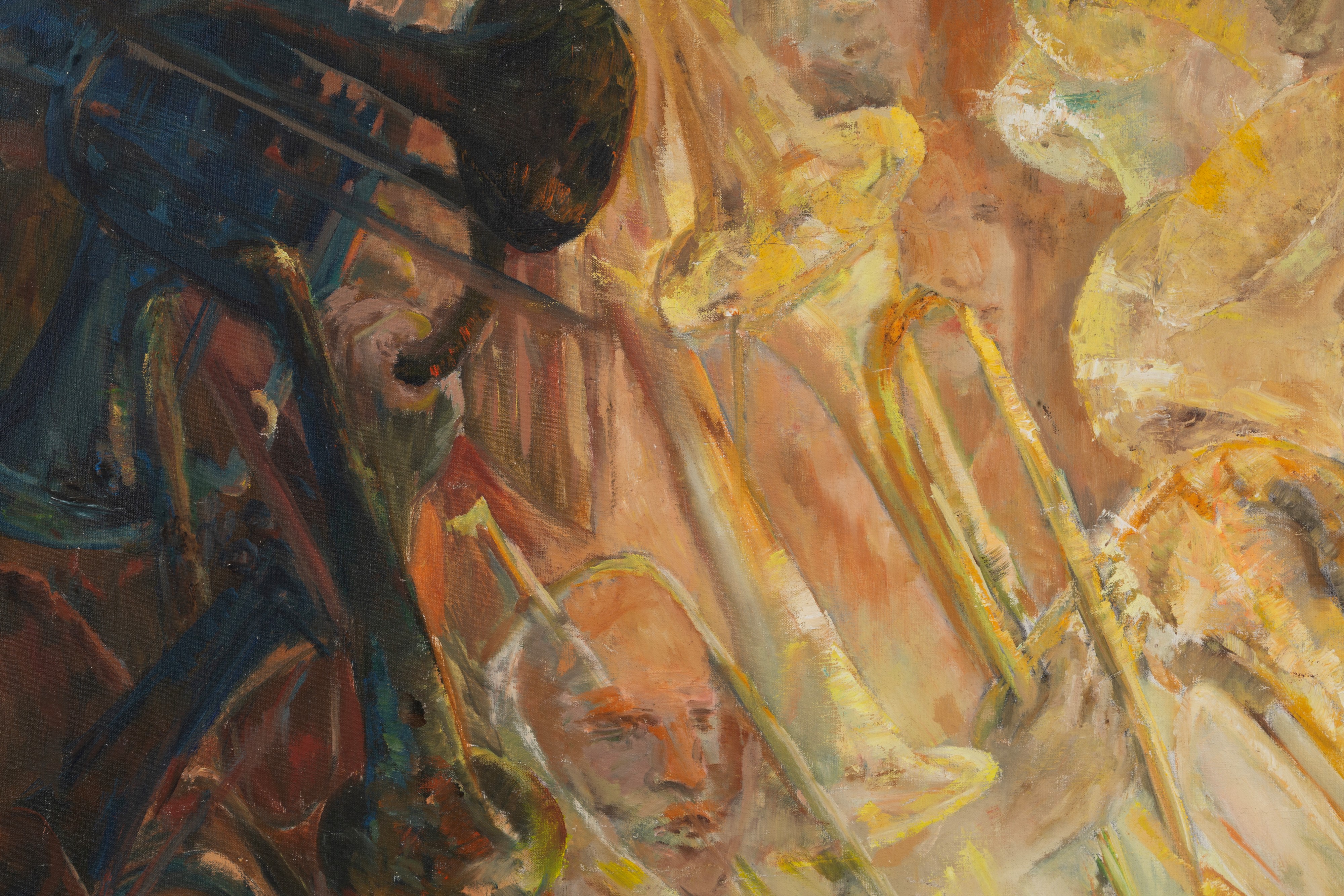 Francoise Landowski-caillet - Dipinto "suonatori"