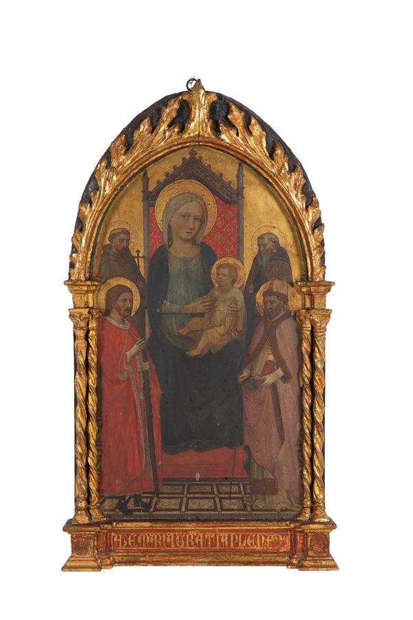 Gold background 'MADONNA AND CHILD ENTHRONED WITH SAINTS'
