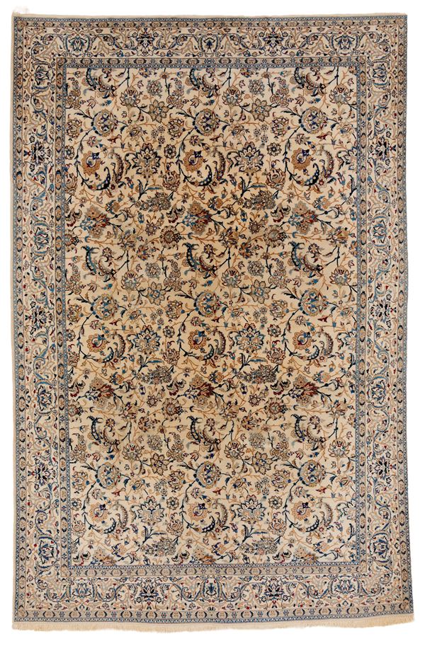 Nain 6La rug in fine wool and silk. Persia.