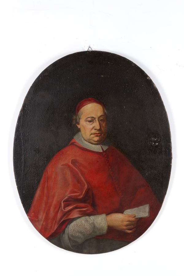Dipinto ovale "RITRATTO DI CARDINALE"