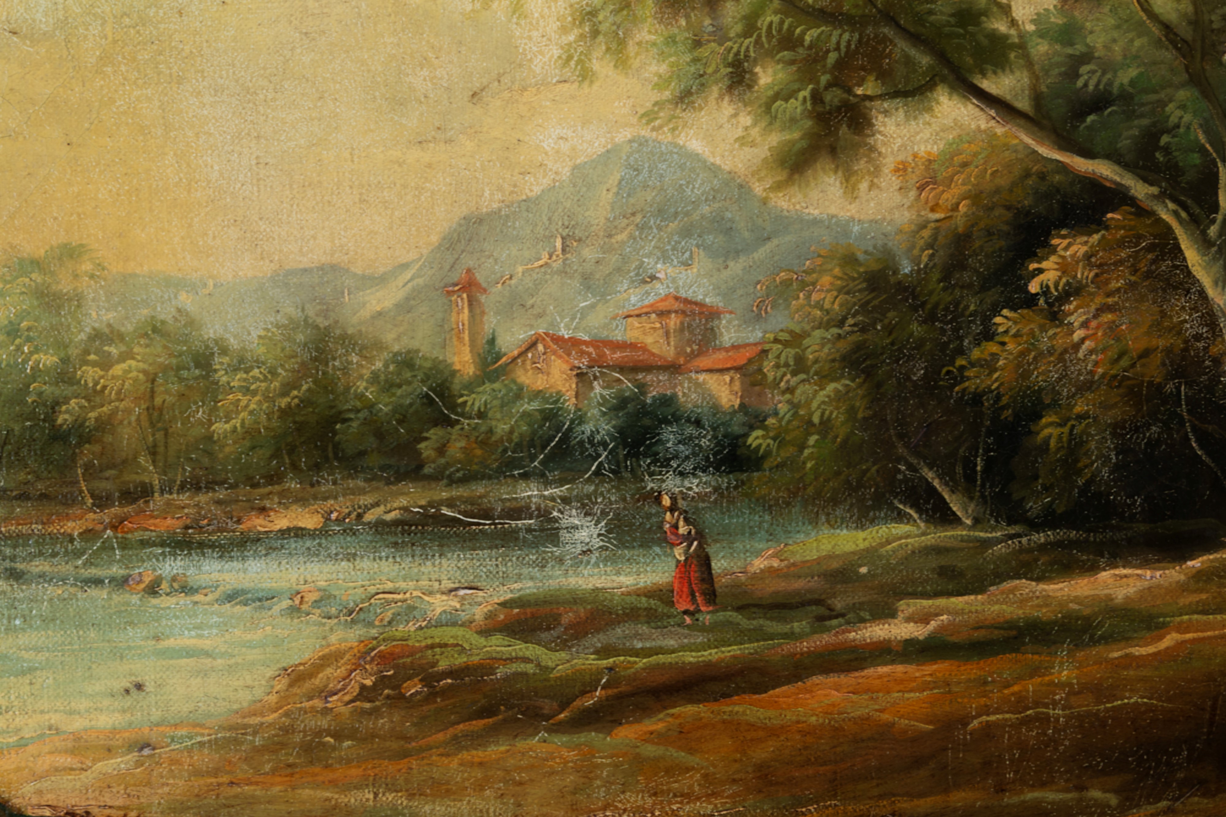 Dipinto "PAESAGGIO CON FIGURE"