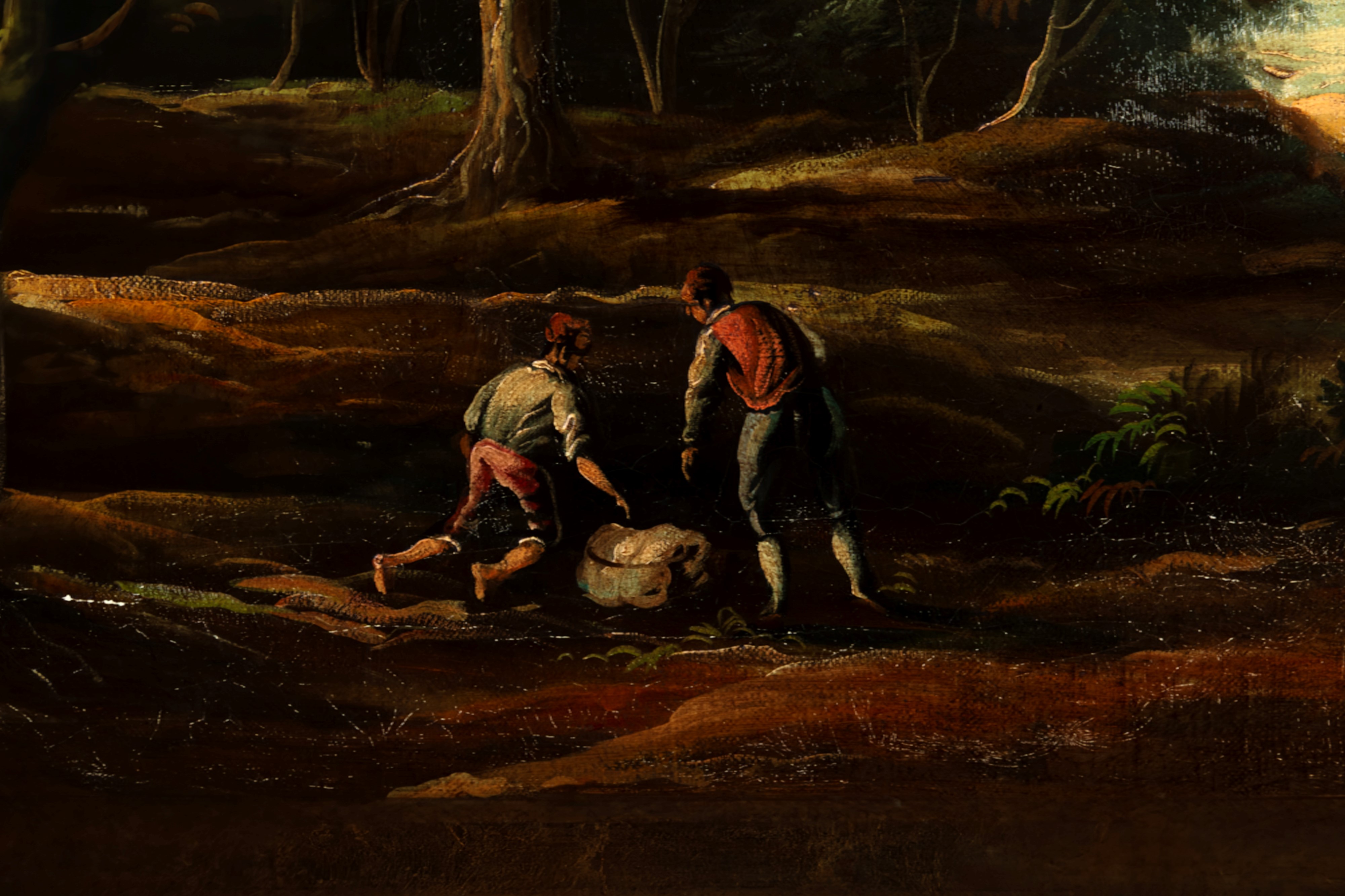 Dipinto "PAESAGGIO CON FIGURE"