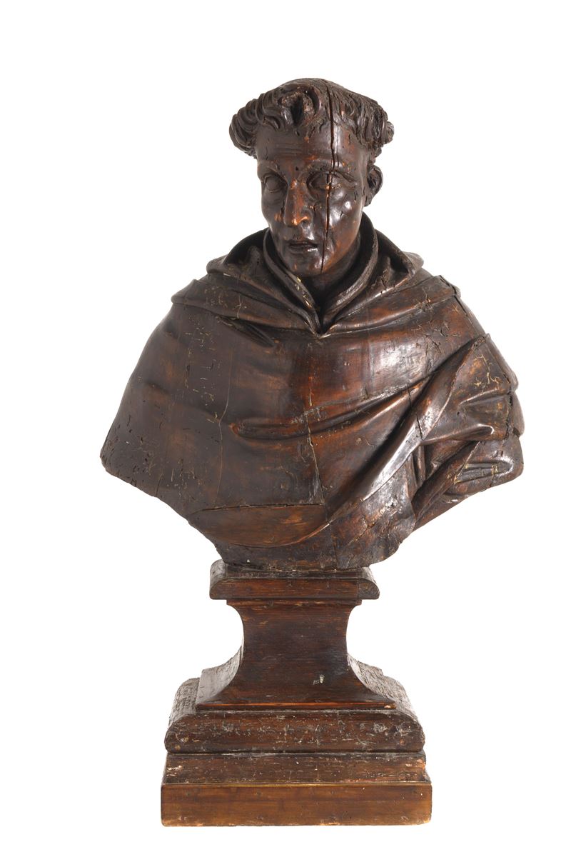 Busto ligneo "FRATE DOMENICANO"