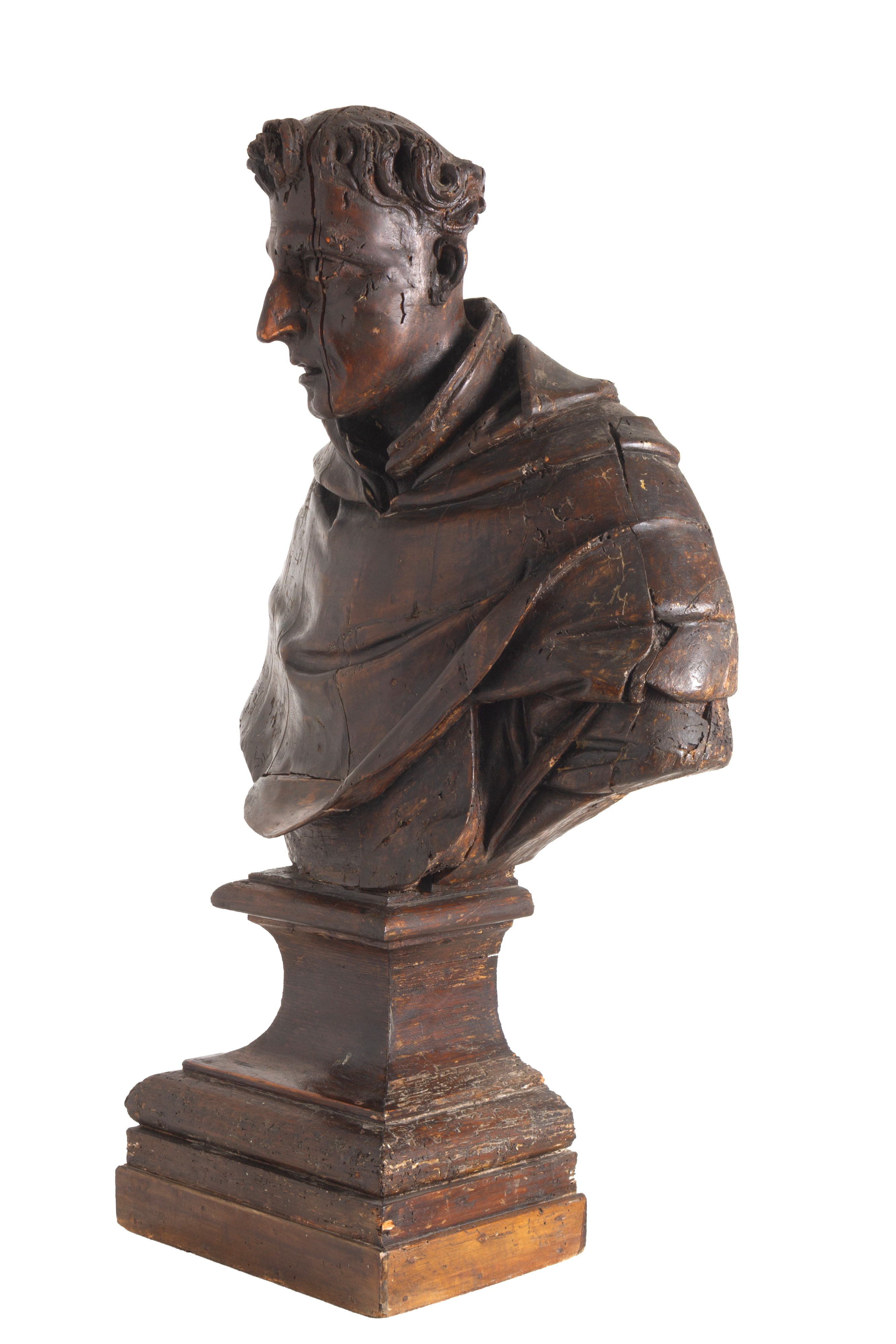 Busto ligneo "FRATE DOMENICANO"