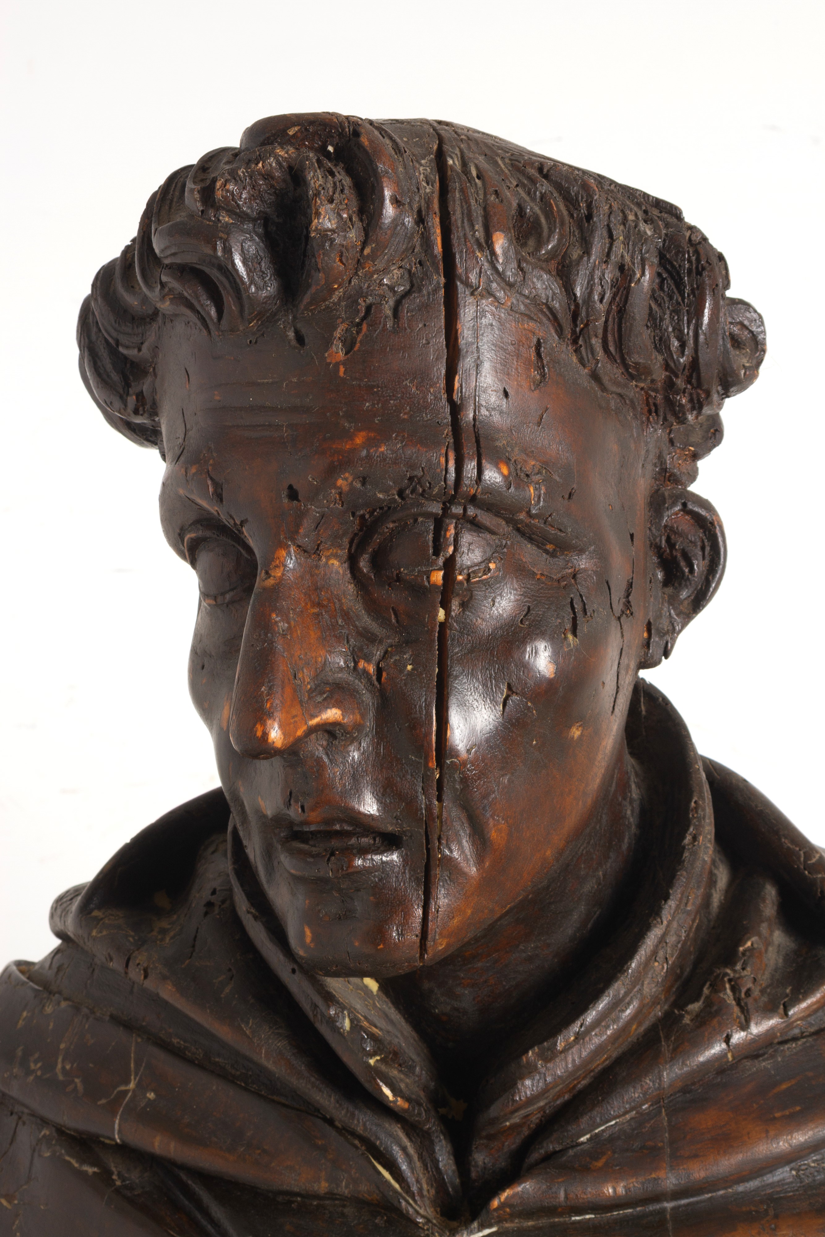 Busto ligneo "FRATE DOMENICANO"