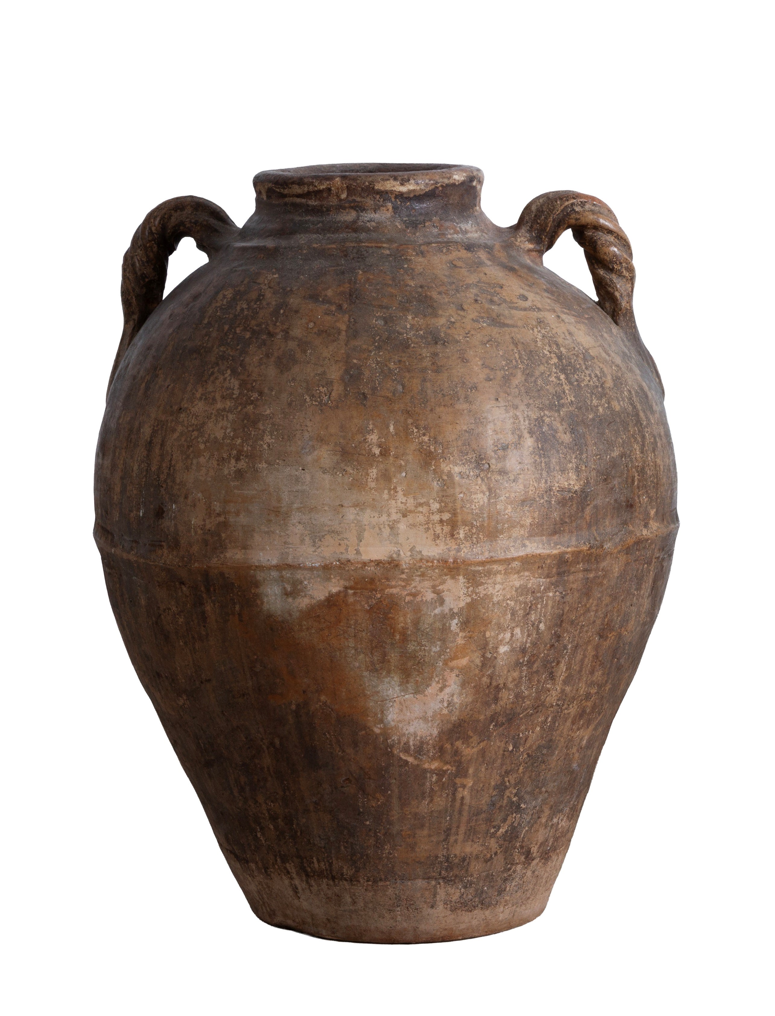 Antico orcio per olio in terracotta, 59x47 cm ca.