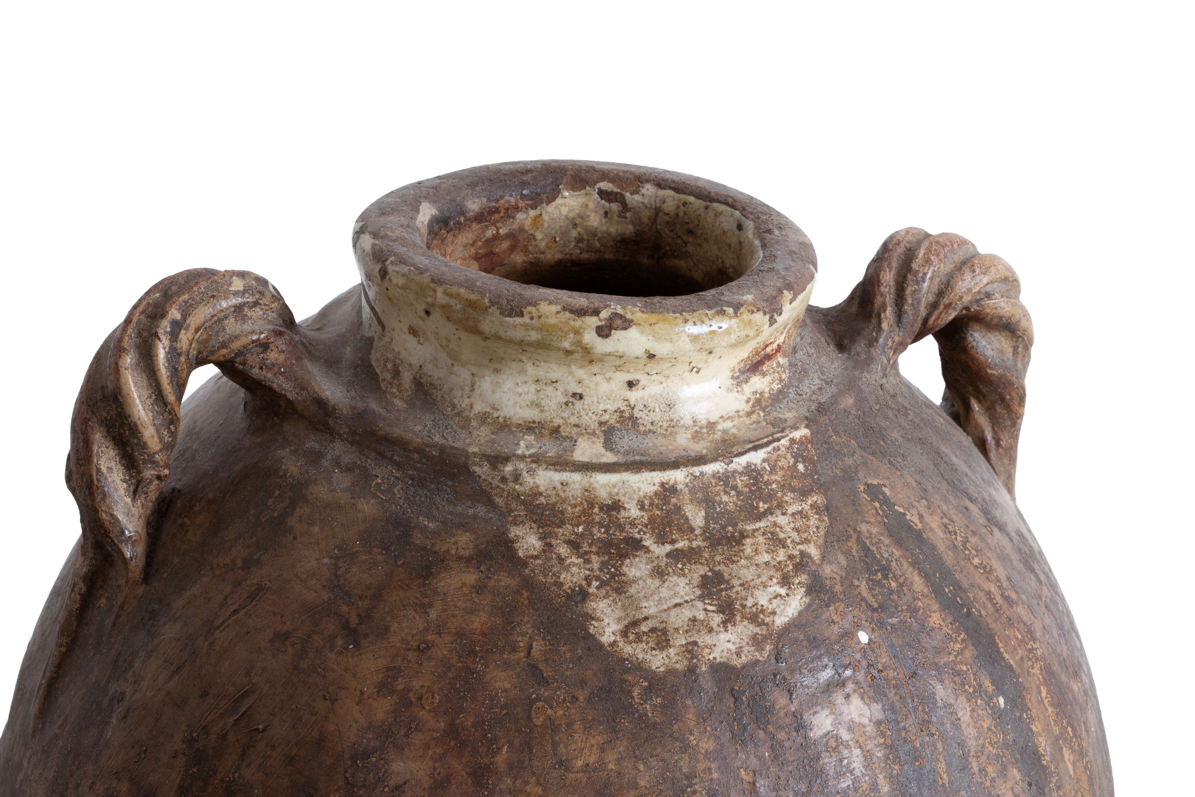 Antico orcio per olio in terracotta, 59x47 cm ca.
