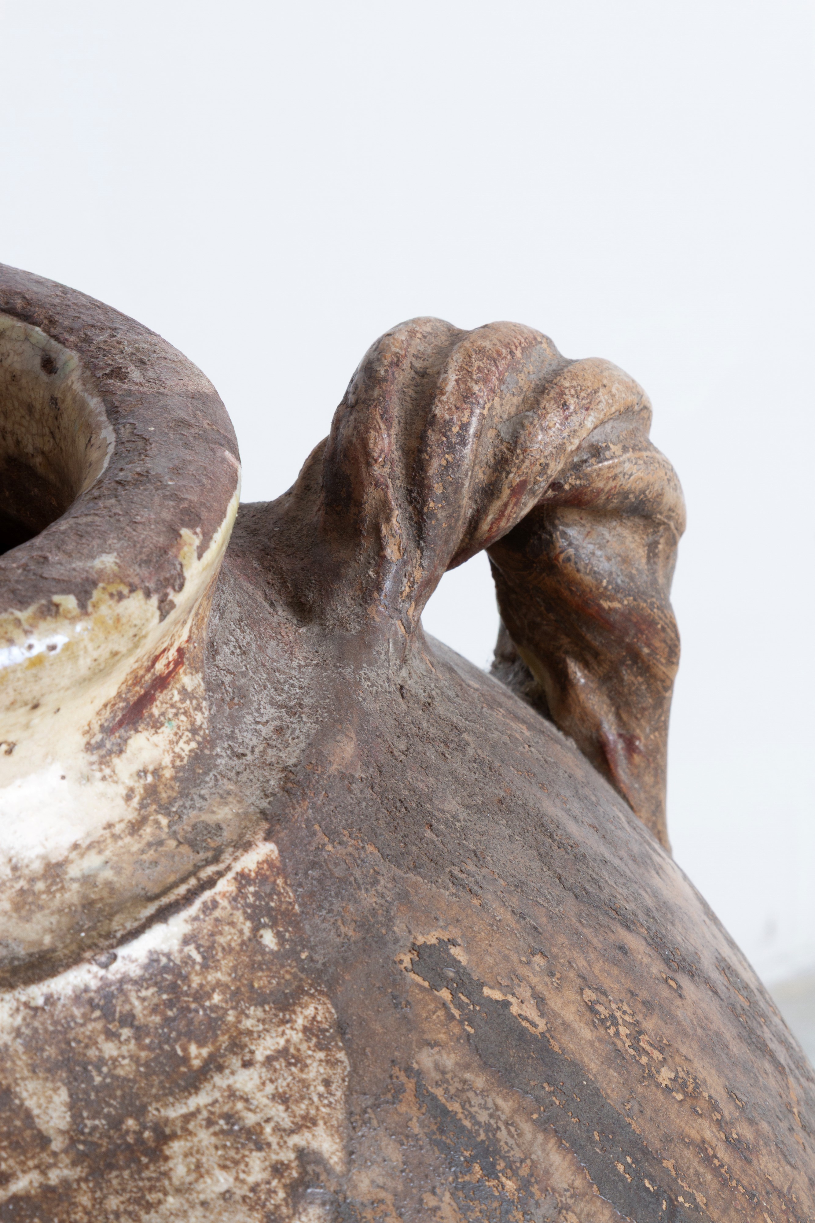 Antico orcio per olio in terracotta, 59x47 cm ca.
