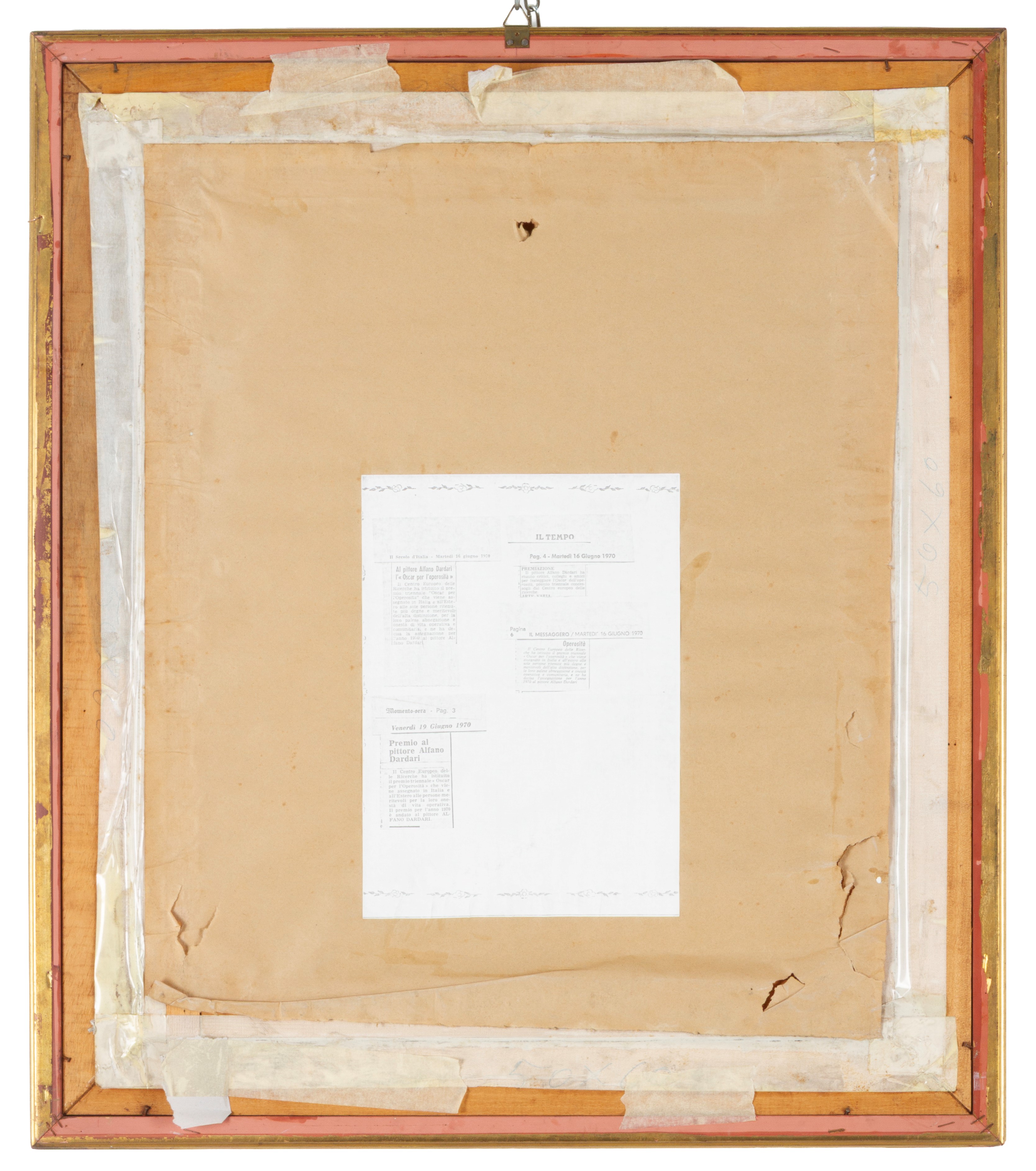 Alfano Dardari - Trompe l'Oeil con Vaso di Rose, olio su tela
