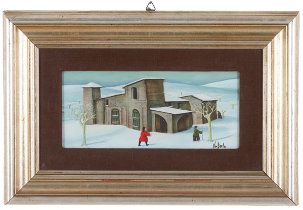 NORBERTO PROIETTI - Dipinto "DONNA IN ROSSO"