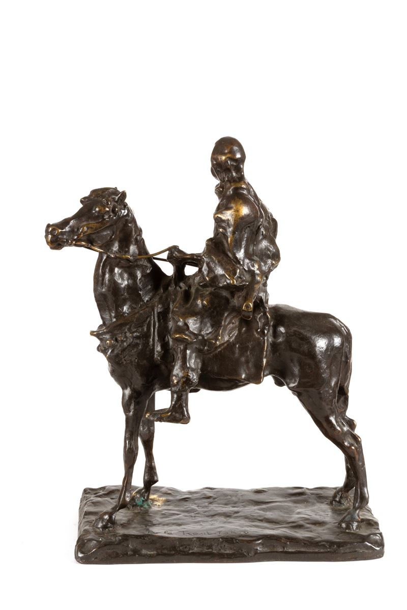 Scultura "BERBERO A CAVALLO"