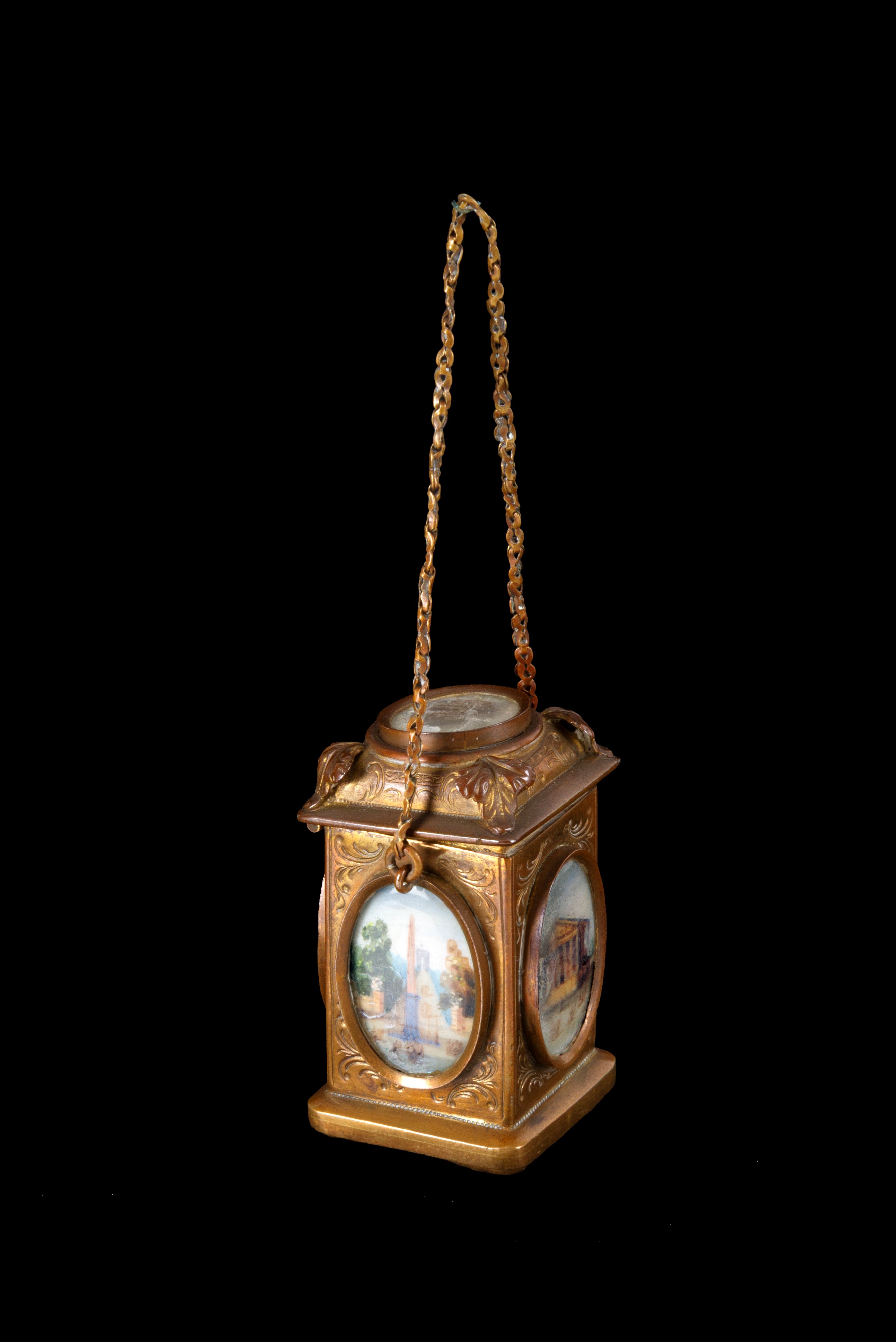 Calamaio in ottone dorato