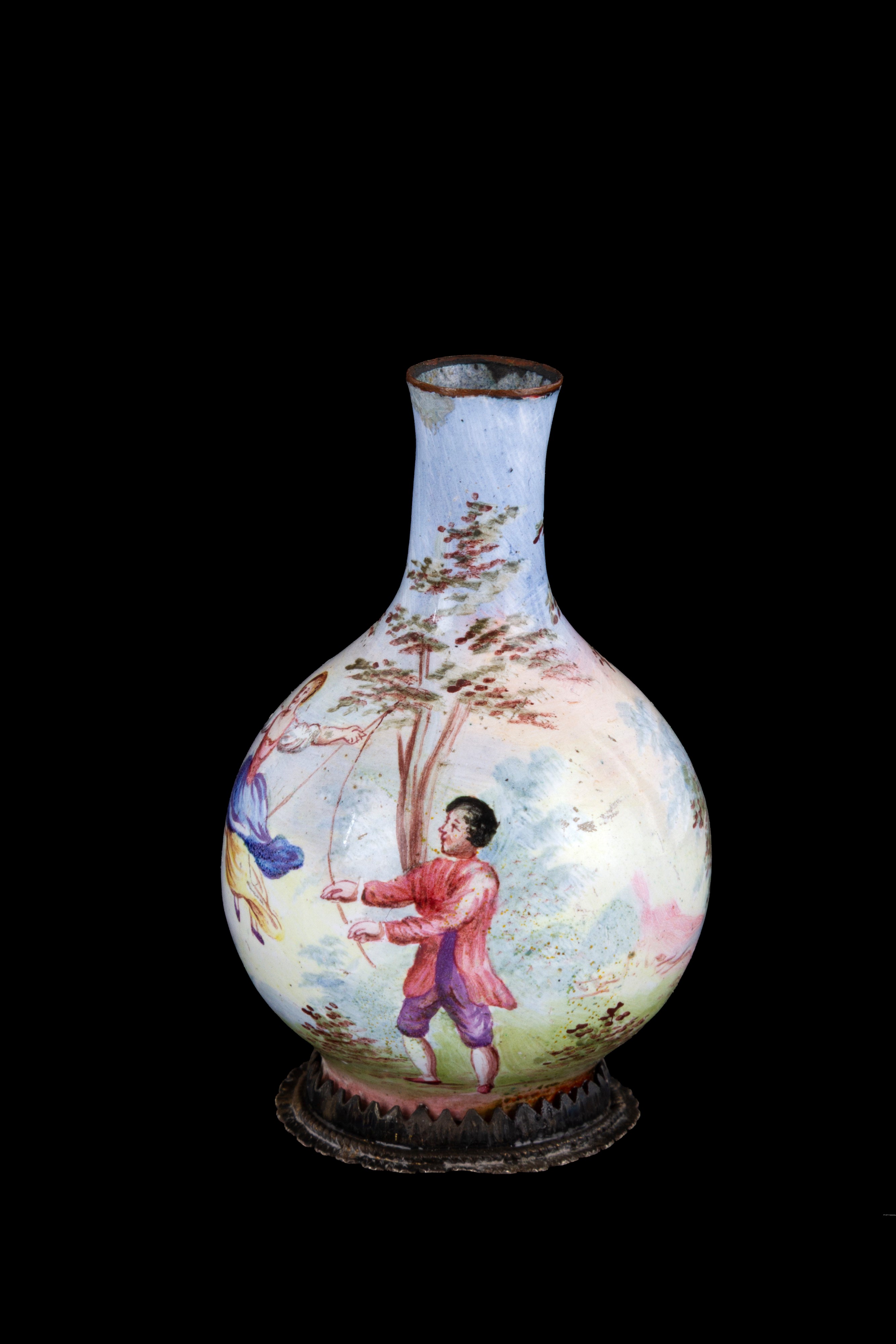 Vasetto con finiture in argento