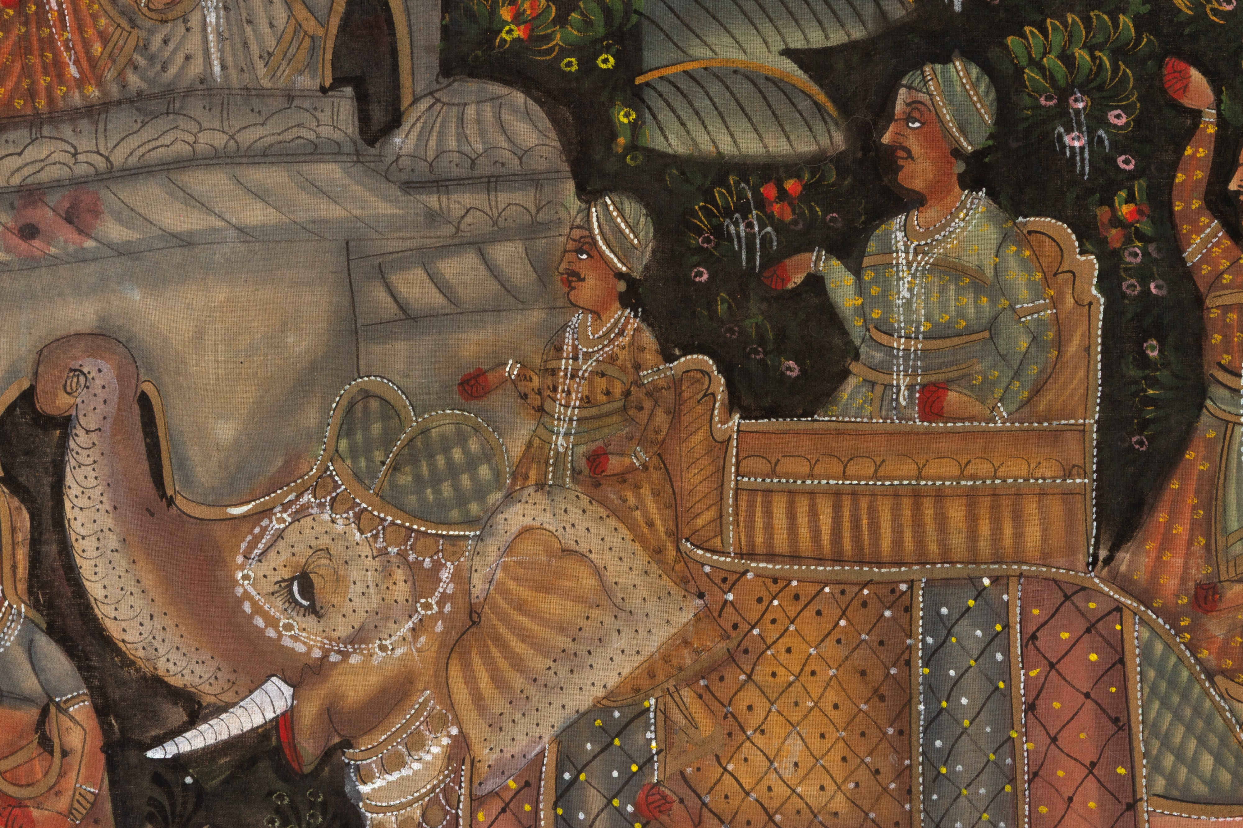 Tempera "CORTEO REALE DI MAHARAJA"