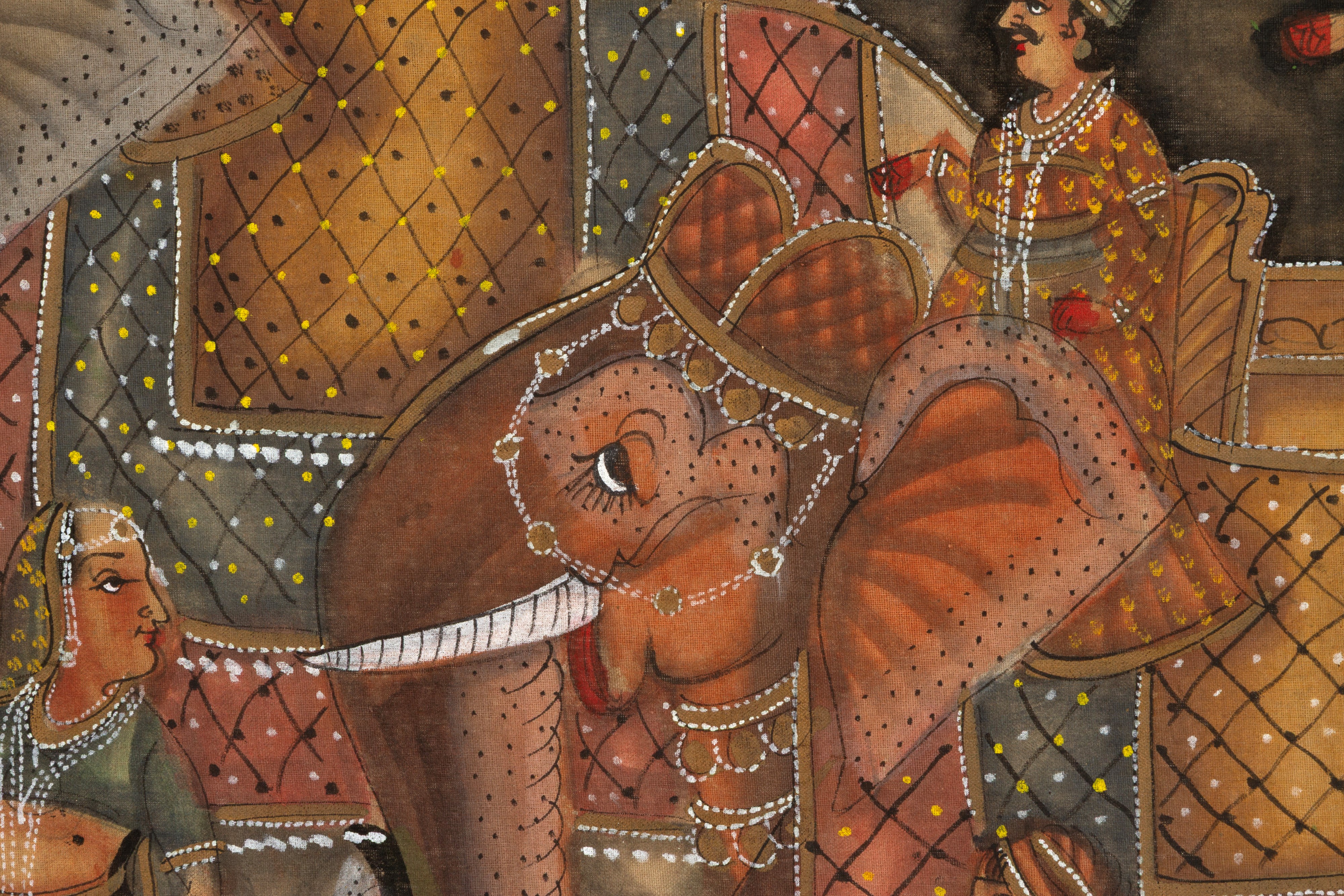 Tempera "CORTEO REALE DI MAHARAJA"